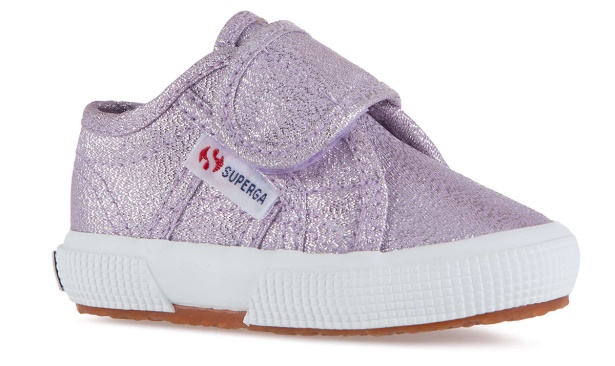 CA Superga 2750 Baby Strap Lame Violet Lilla