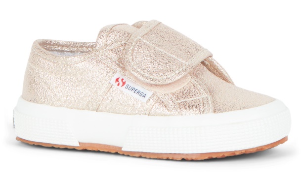 CA Superga 2750 Baby Strap Lame Rose Platinum