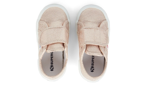 CA Superga 2750 Baby Strap Lame Rose Platinum