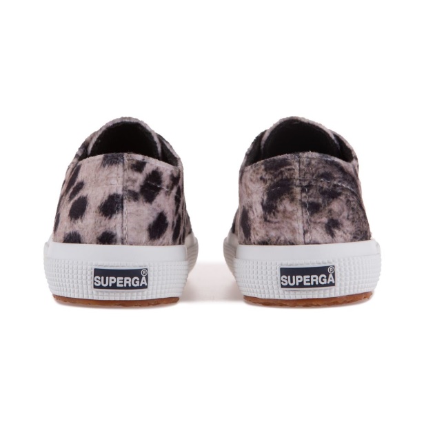 CA Superga 2750 Kids Print Velvet Grey Leopard