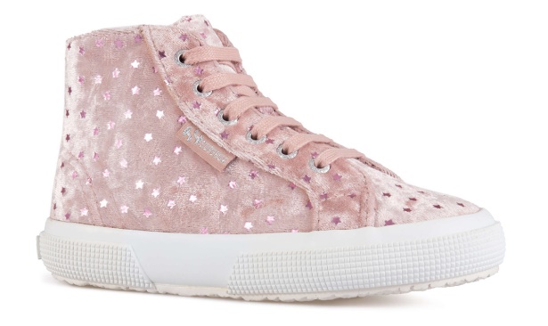 CA Superga 2795 Kids Velvet Stars Pink Pale Lilac-Pink Smoke Sta