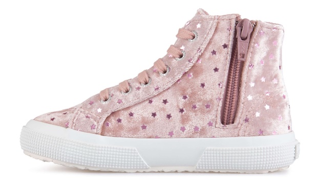 CA Superga 2795 Kids Velvet Stars Pink Pale Lilac-Pink Smoke Sta