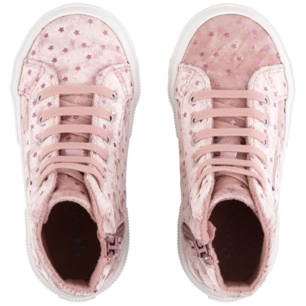 CA Superga 2795 Kids Velvet Stars Pink Pale Lilac-Pink Smoke Sta