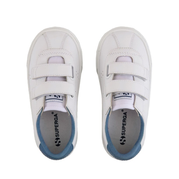 CA Superga 2843 CA Superga Sport Club S Kids White-Blue Lt Cobalt