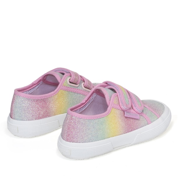 CA Superga 2750 Kids Iridescent Microglitter Pink Pastel Multicolour