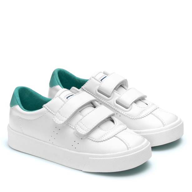 CA Superga 2843 Kids Club S Vegan White-Turquoise Dusty