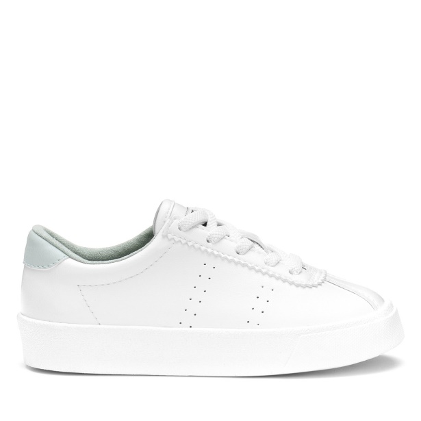 CA Superga 2843 Kids Club S Vegan Leather White-Green Iceberg
