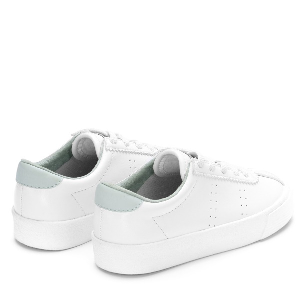 CA Superga 2843 Kids Club S Vegan Leather White-Green Iceberg