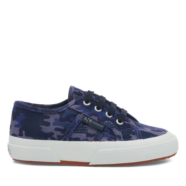 CA Superga 2750 Kids Camo Ripstop Blue Grey
