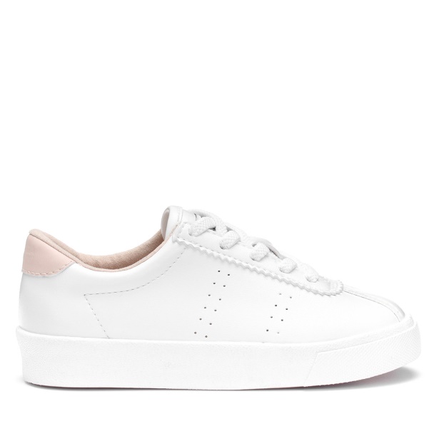 CA Superga 2843 Kids Club S Vegan Leather White-Pink Skin