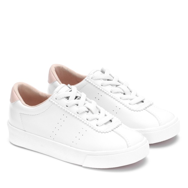 CA Superga 2843 Kids Club S Vegan Leather White-Pink Skin