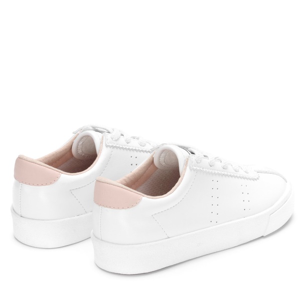 CA Superga 2843 Kids Club S Vegan Leather White-Pink Skin