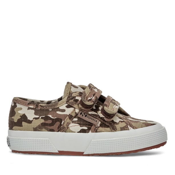 2750 Kids Straps Camo Ripstop Beige Raw Camouflage CA Superga