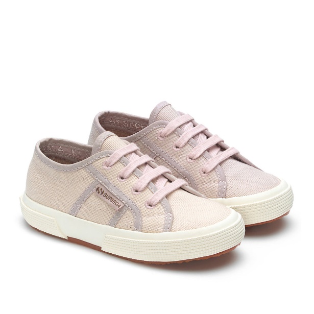 CA Superga 2750 Kids Organic Canvas Natural Dye Pink Magenta Leaves