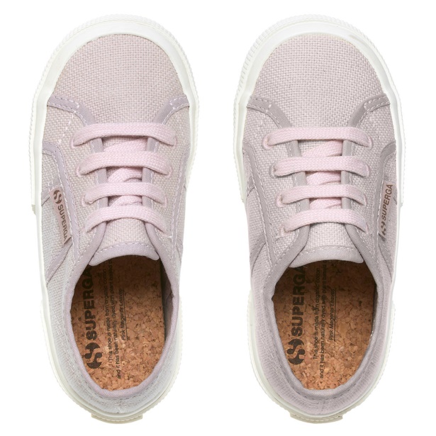 CA Superga 2750 Kids Organic Canvas Natural Dye Pink Magenta Leaves