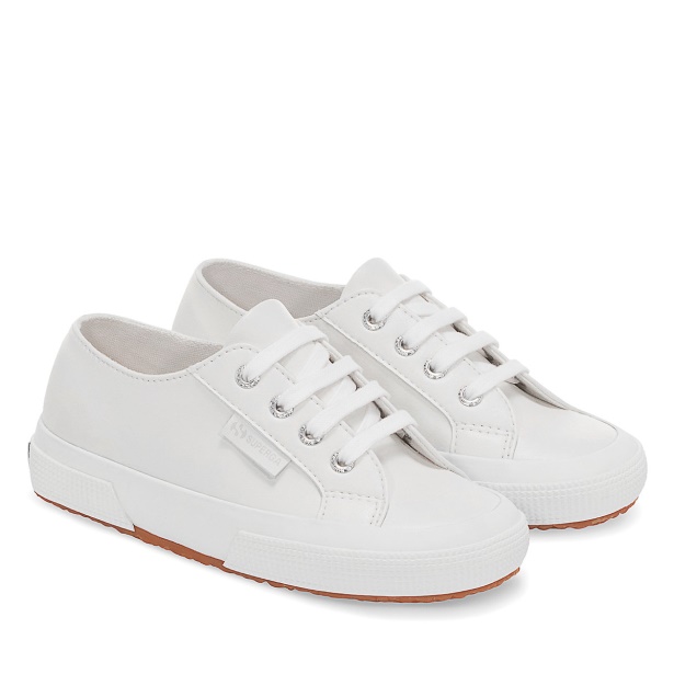 CA Superga 2750 Kids Vegan Faux Leather White